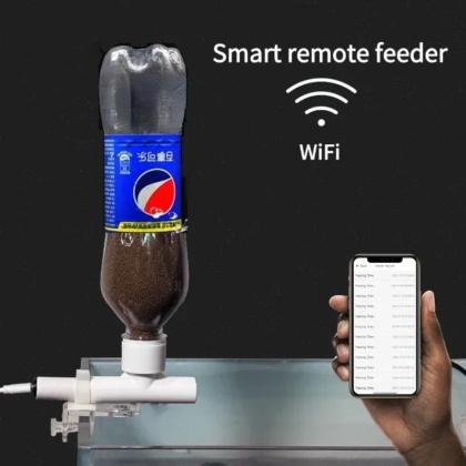 Wireless fish feeder