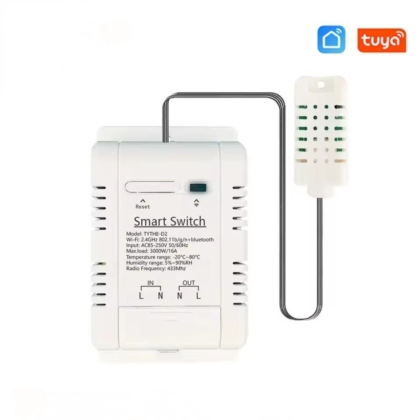 Wireless Switch 3000W 16A Thermostat Temperature and Humidity Monitoring with Energy Consumption Monitor