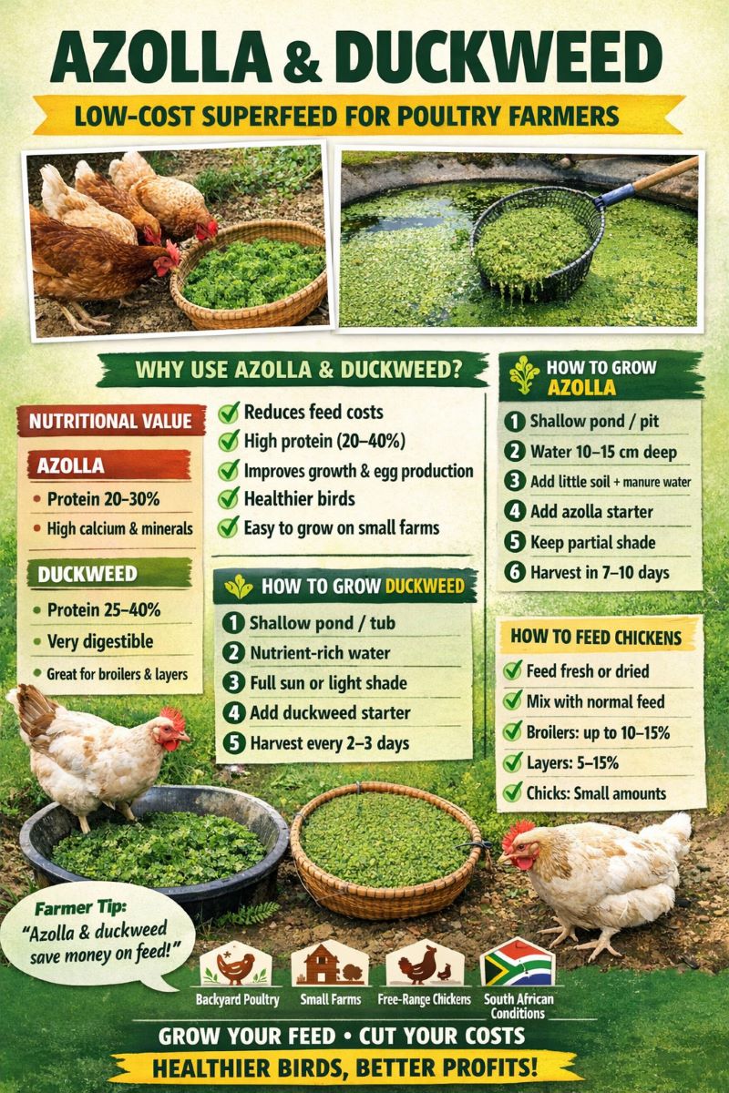 Azolla and Duckweed: Low-Cost Superfeeds for Small-Scale Poultry Farmers